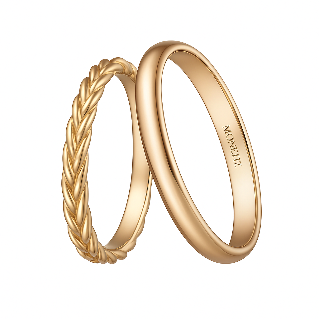 Knitted Wedding Ring SET
