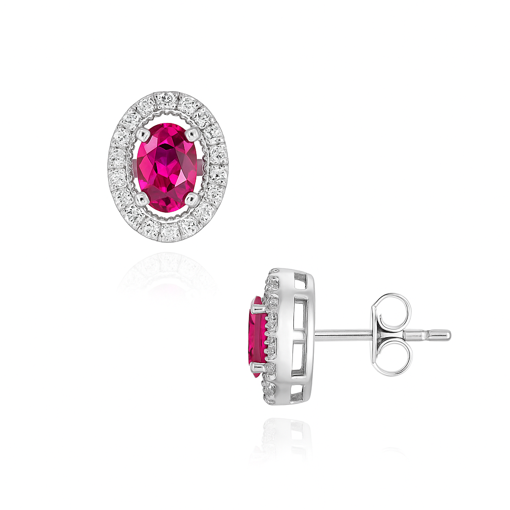 Diamond Ruby Earrings